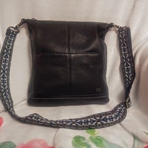 Sak black leather crossbody bag